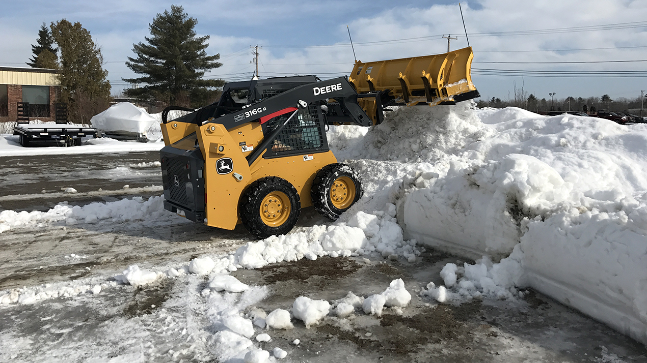skid-steer plowing