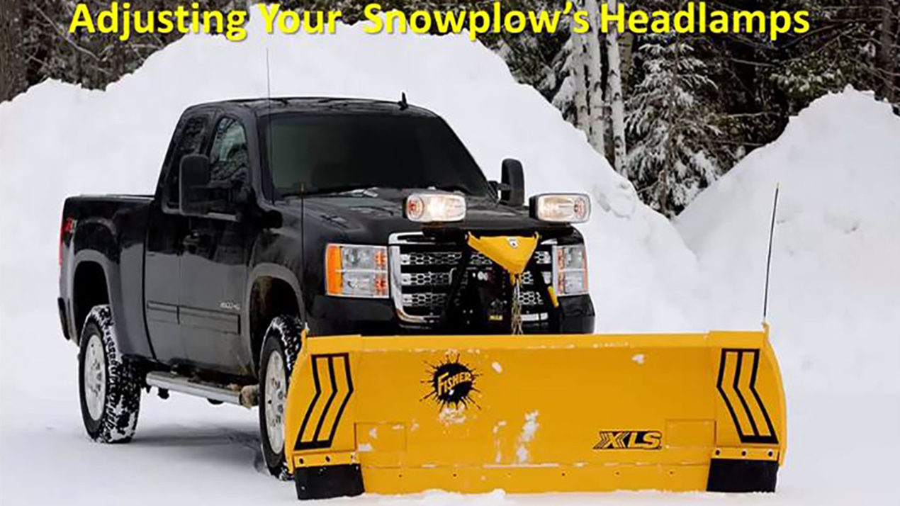 adjusting snowplow headlights