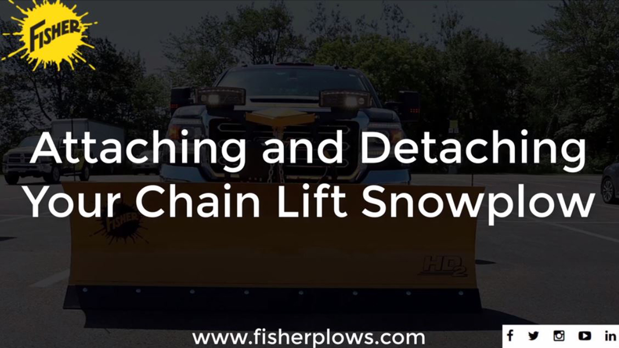 attaching detaching chain lift snowplow