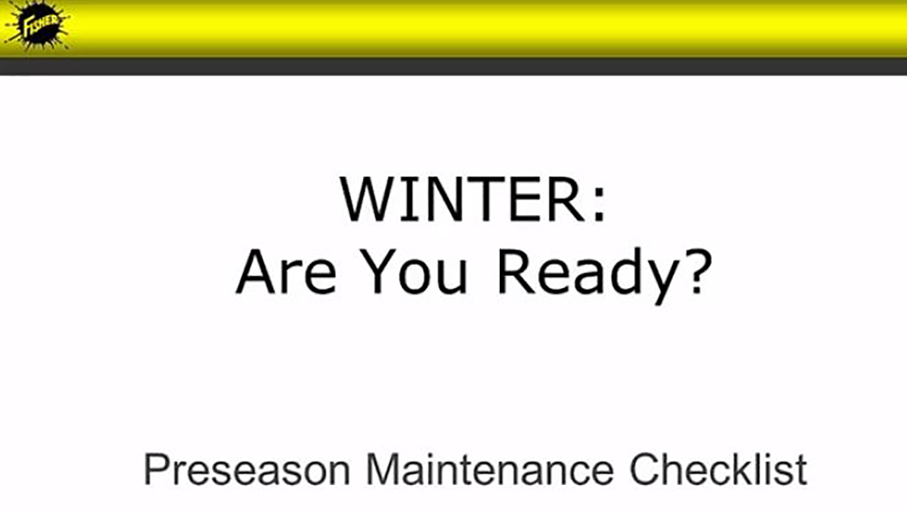 preseason maintenance checklist